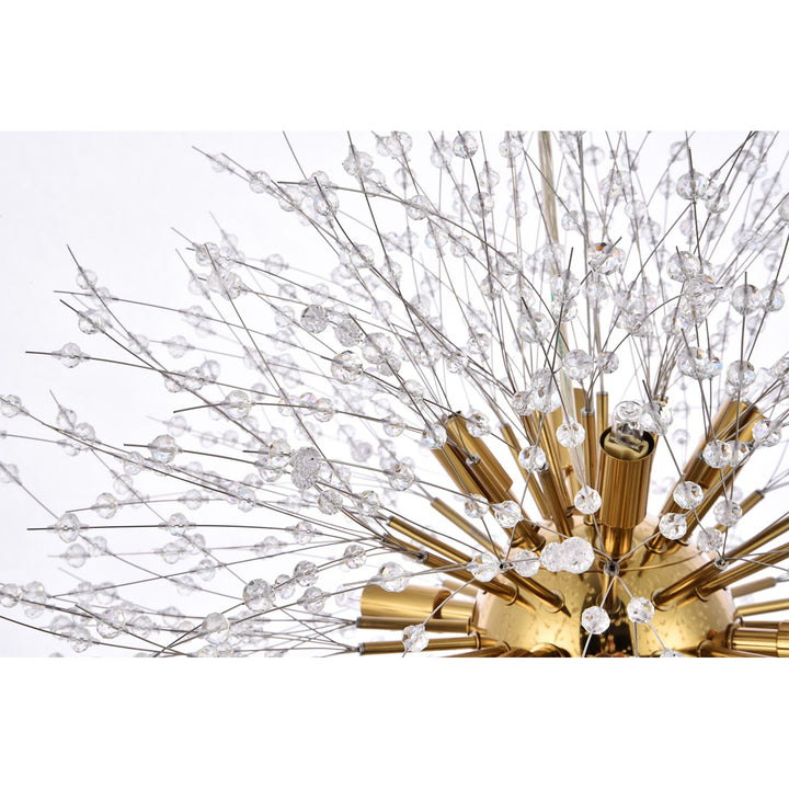 12 Lights Gold Pendant - View 5 - Joshua Marshal
