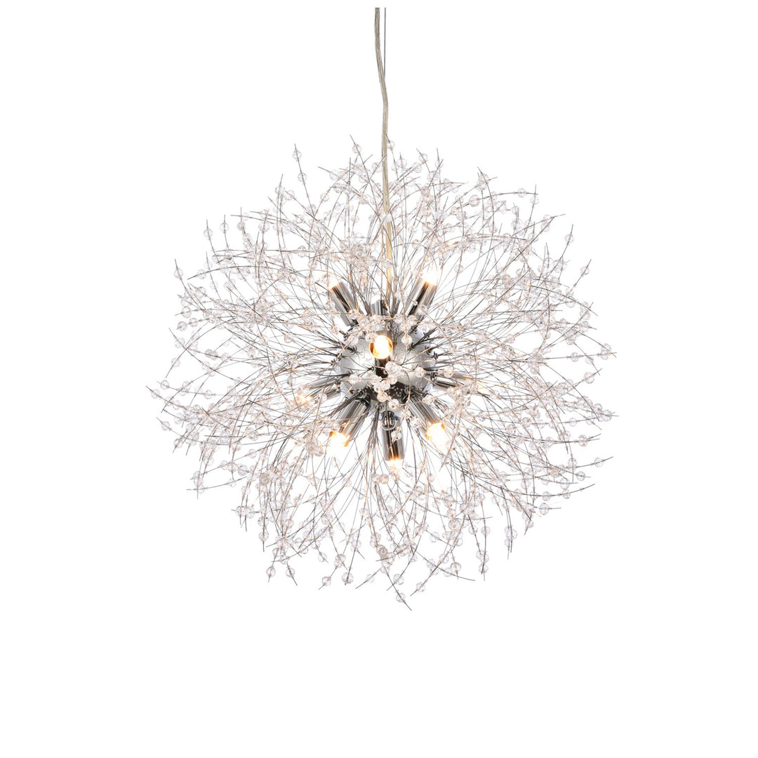 9 Lights Chrome Pendant - View 3 - Joshua Marshal