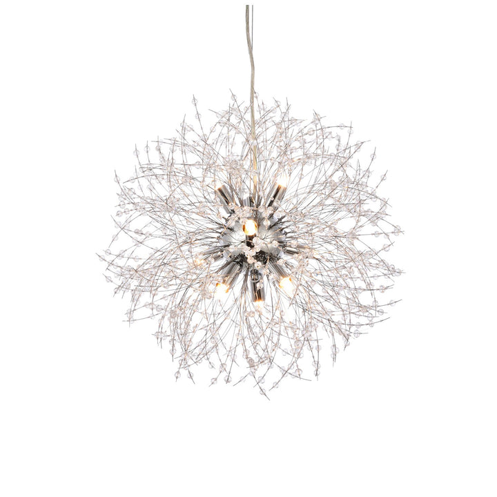 9 Lights Chrome Pendant - View 3 - Joshua Marshal