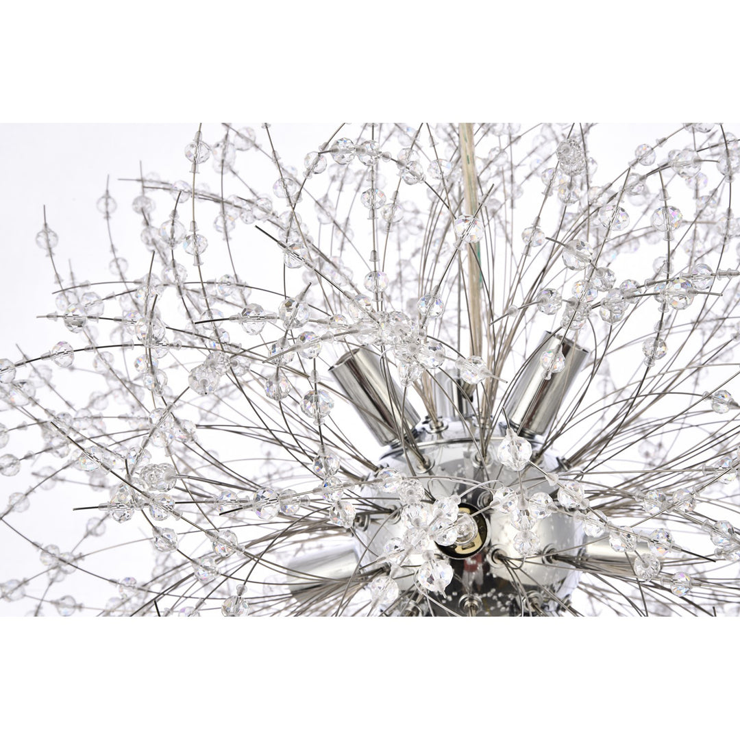 9 Lights Chrome Pendant - View 5 - Joshua Marshal