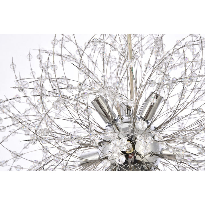 9 Lights Chrome Pendant - View 5 - Joshua Marshal