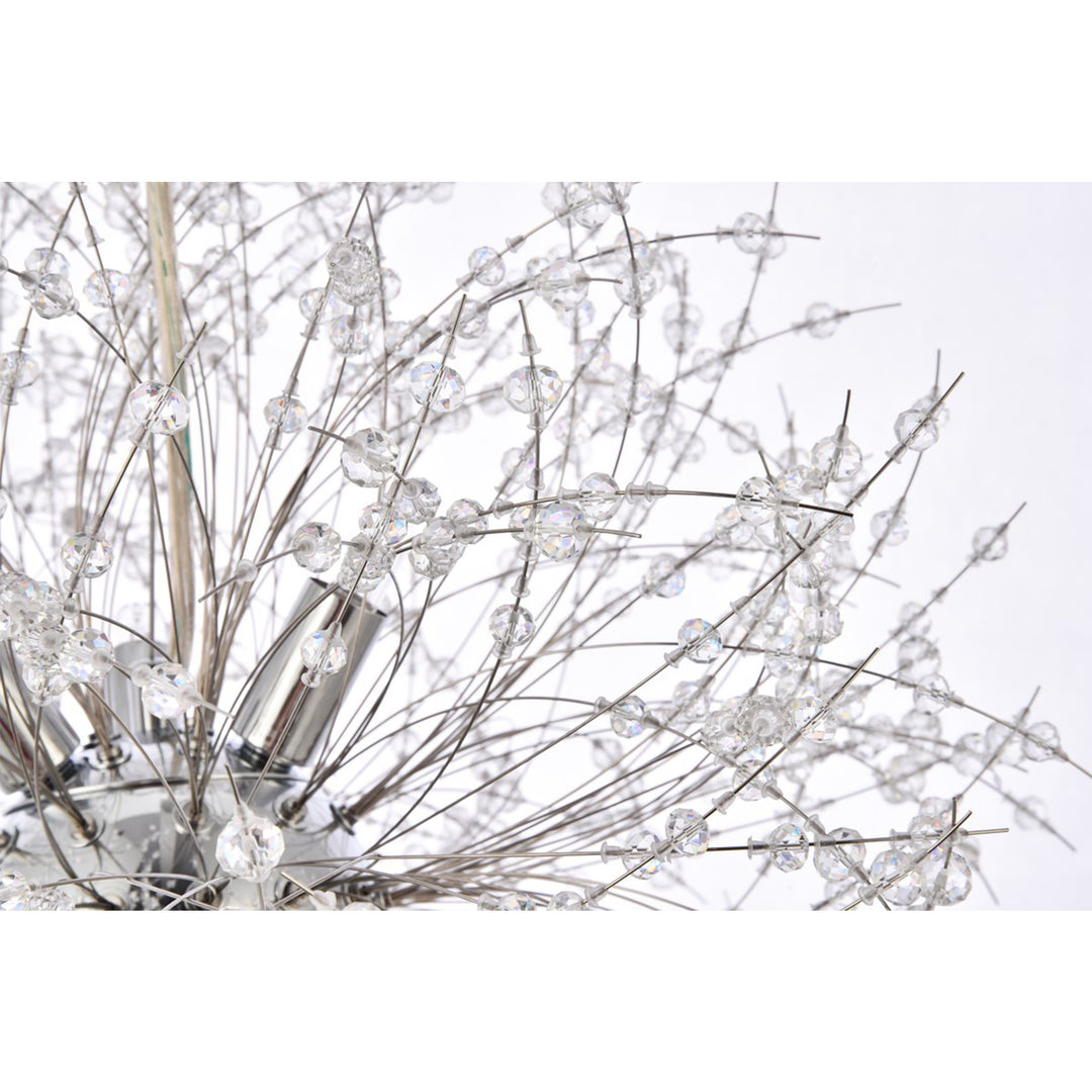 9 Lights Chrome Pendant - View 6 - Joshua Marshal