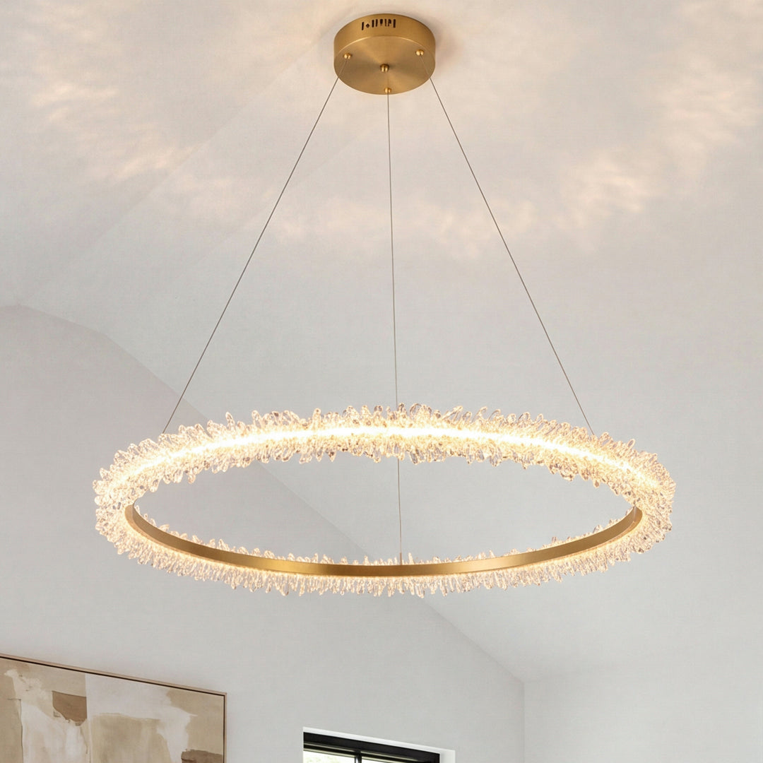Led 34 Inch Gold Pendant Gold Finish - LIGHTING by Joshua Marshal