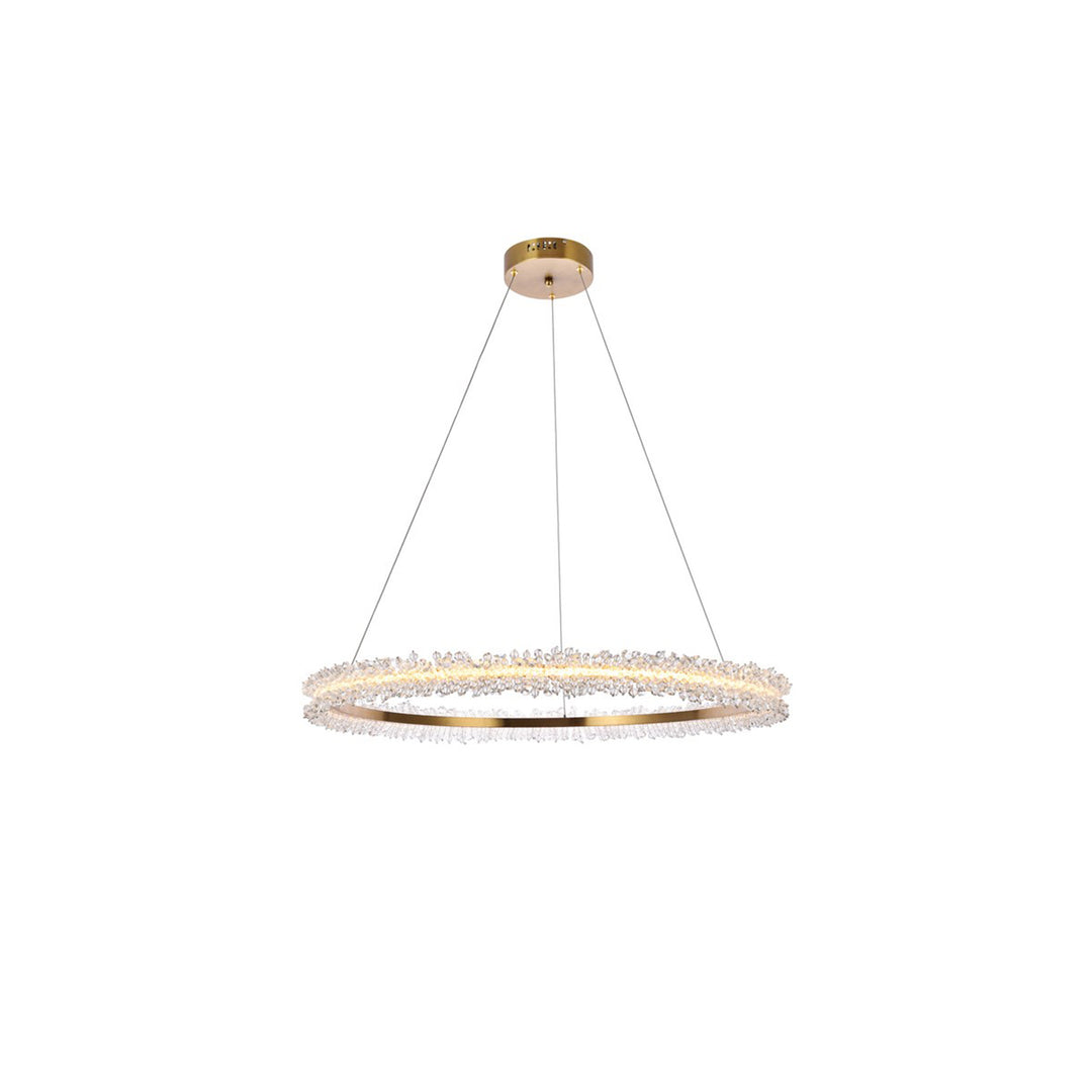 Led 34 Inch Gold Pendant - View 3 - Joshua Marshal