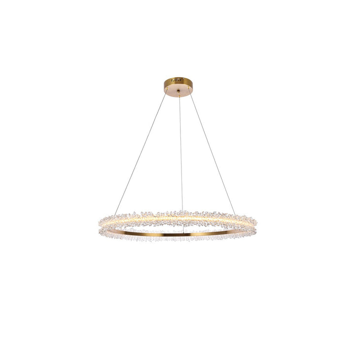 Led 34 Inch Gold Pendant - View 3 - Joshua Marshal