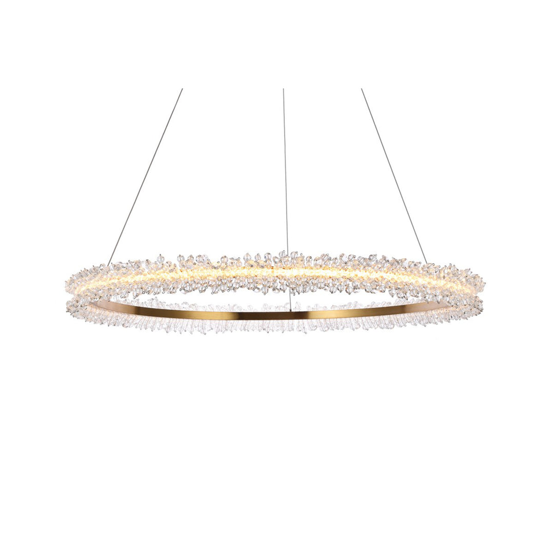 Led 34 Inch Gold Pendant - View 4 - Joshua Marshal