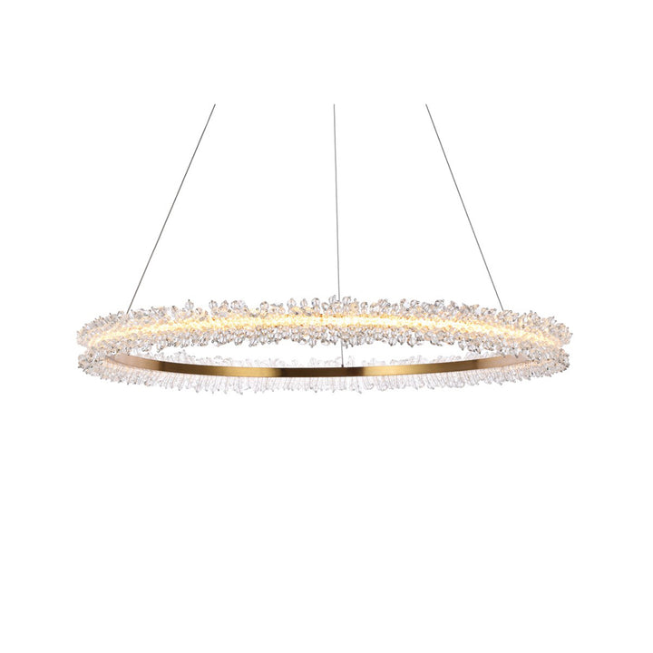 Led 34 Inch Gold Pendant - View 4 - Joshua Marshal