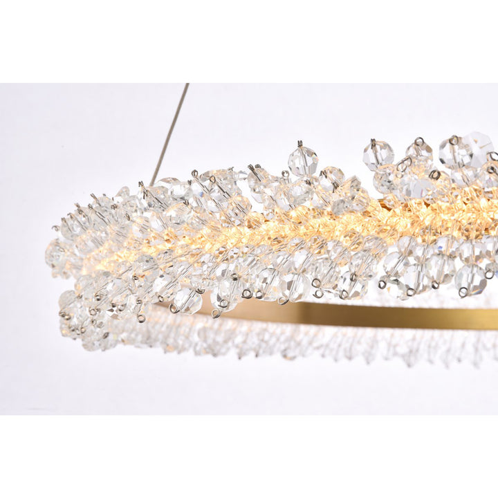 Led 34 Inch Gold Pendant - View 5 - Joshua Marshal