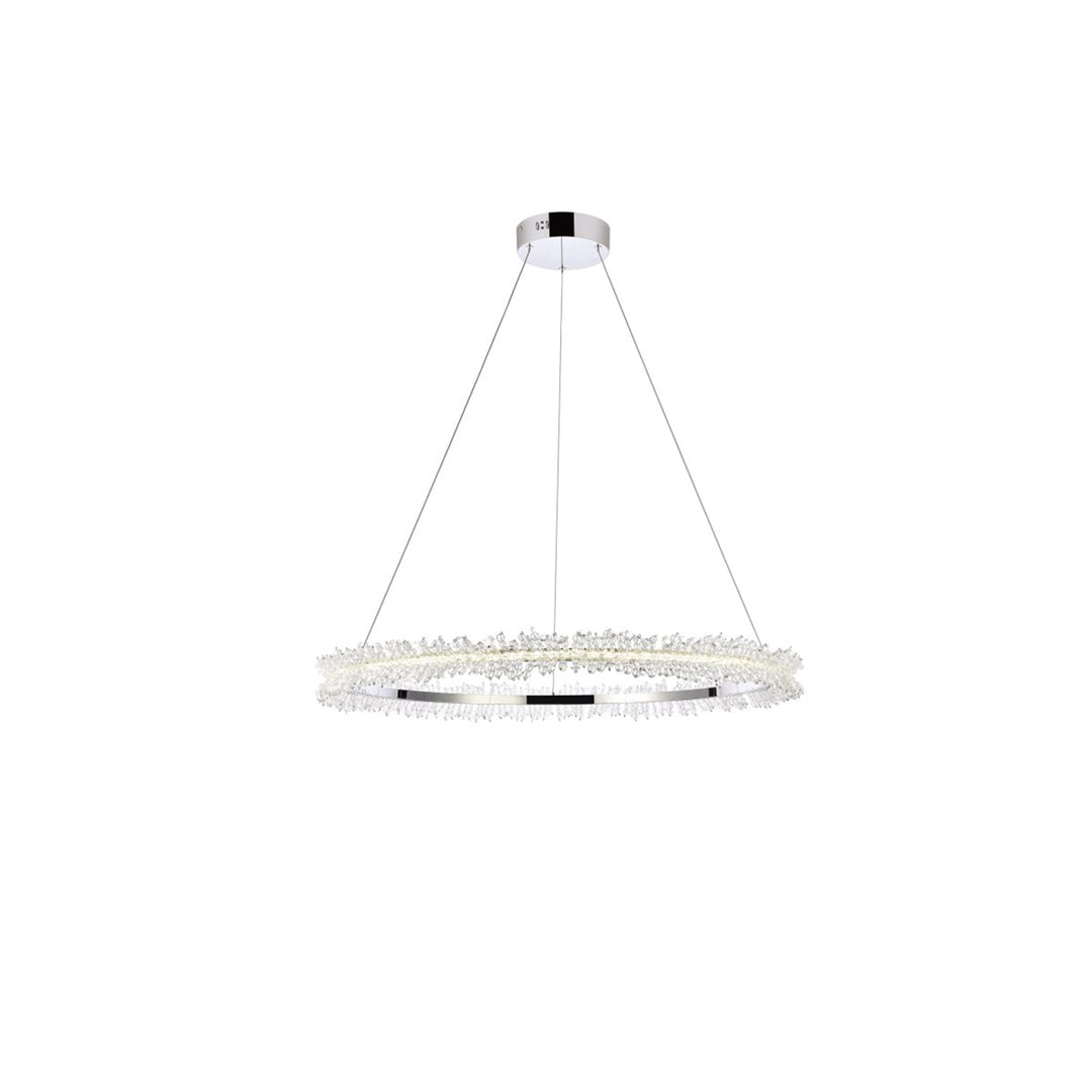 Led 34 Inch Chrome Pendant - View 3 - Joshua Marshal