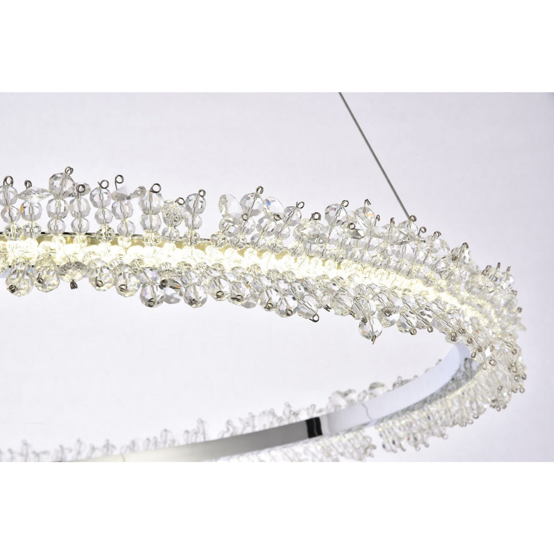 Led 34 Inch Chrome Pendant - View 5 - Joshua Marshal