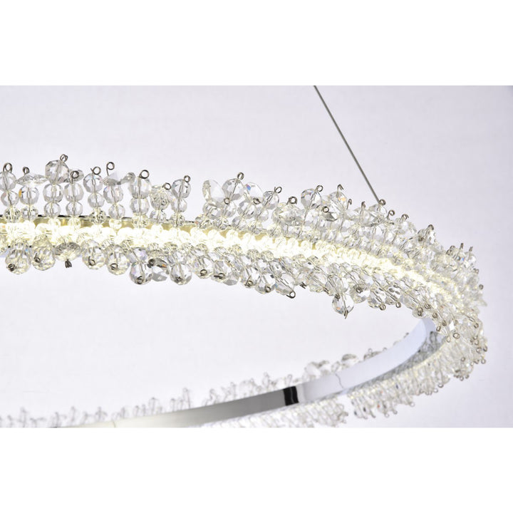 Led 34 Inch Chrome Pendant - View 5 - Joshua Marshal