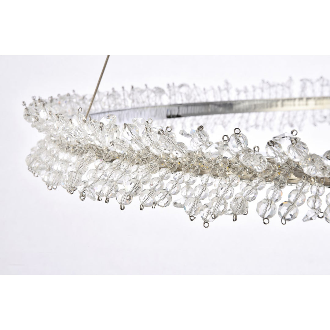 Led 34 Inch Chrome Pendant - View 6 - Joshua Marshal