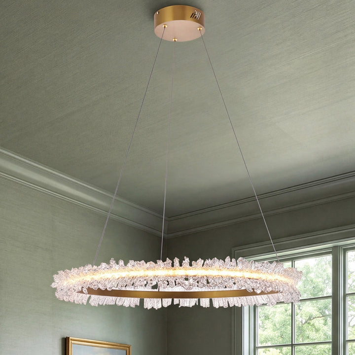 Led 26 Inch Gold Pendant Gold Finish - LIGHTING by Joshua Marshal