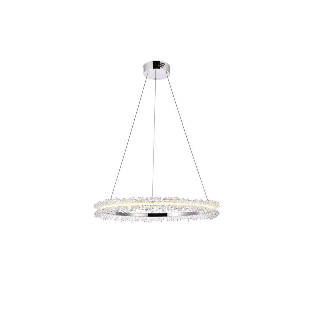 Led 26 Inch Chrome Pendant - View 3 - Joshua Marshal