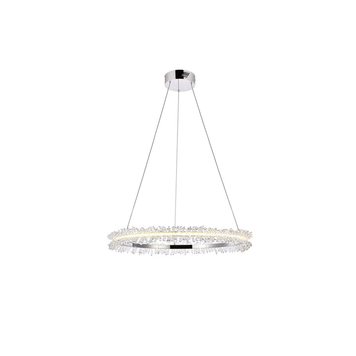 Led 26 Inch Chrome Pendant - View 3 - Joshua Marshal