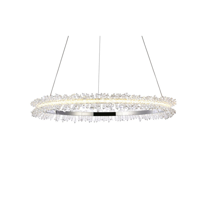 Led 26 Inch Chrome Pendant - View 4 - Joshua Marshal
