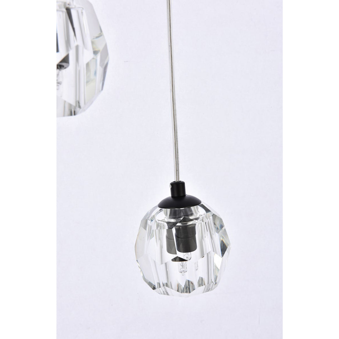 5 Lights Black Pendant - View 6 - Joshua Marshal