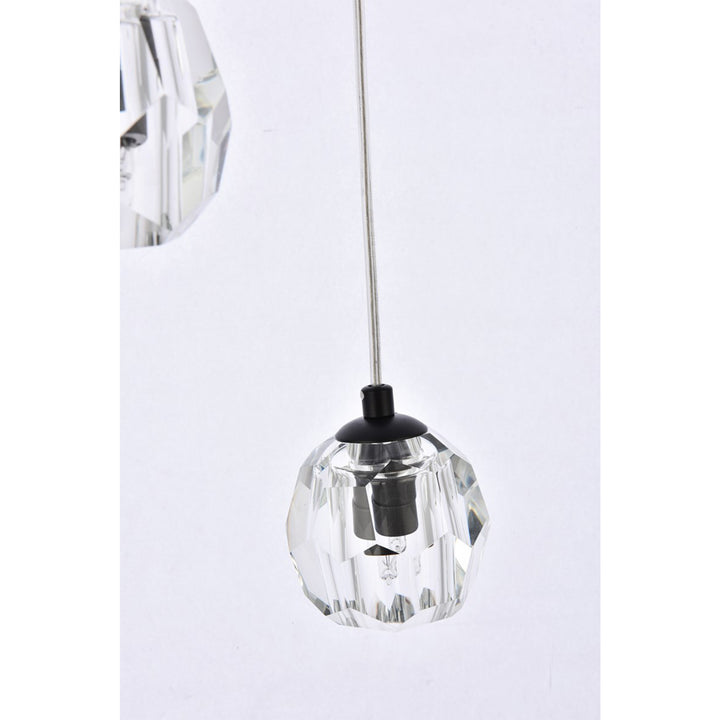 5 Lights Black Pendant - View 6 - Joshua Marshal