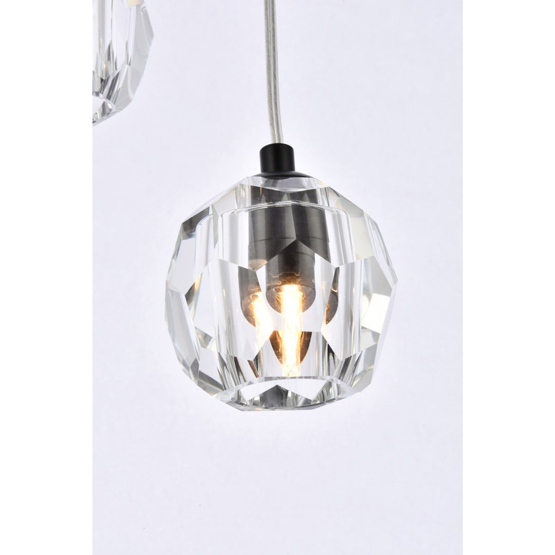 10 Lights Black Pendant - View 6 - Joshua Marshal