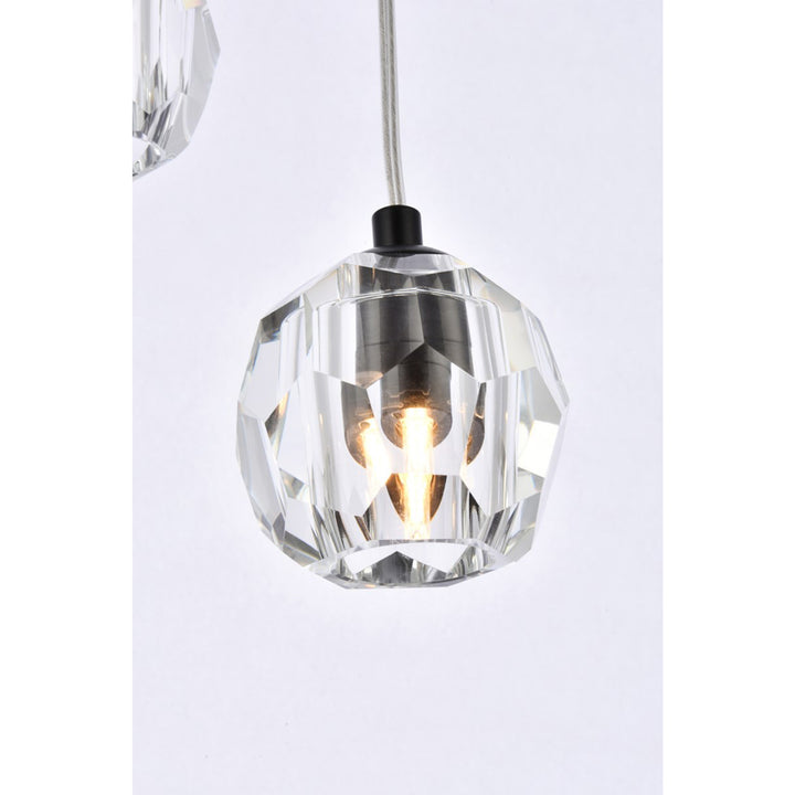 10 Lights Black Pendant - View 6 - Joshua Marshal