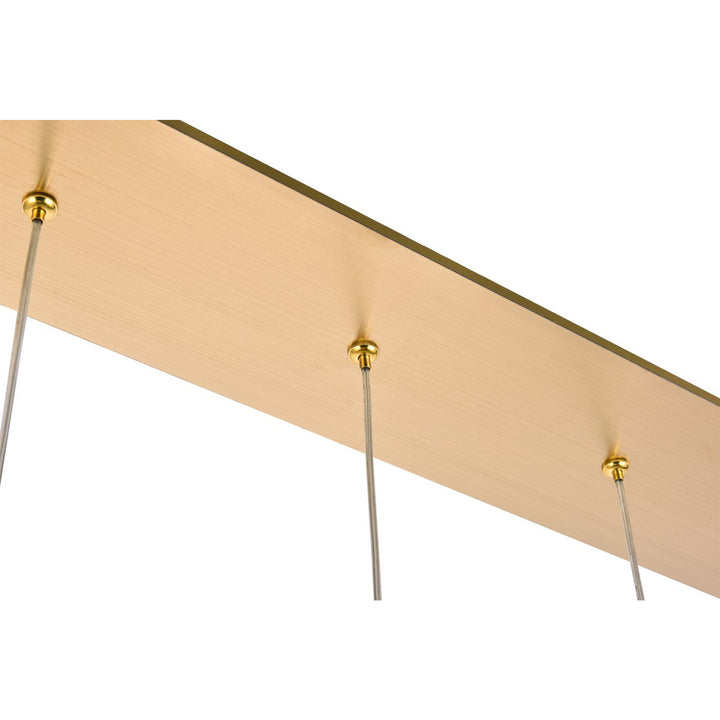 5 Lights Gold Pendant - View 6 - Joshua Marshal