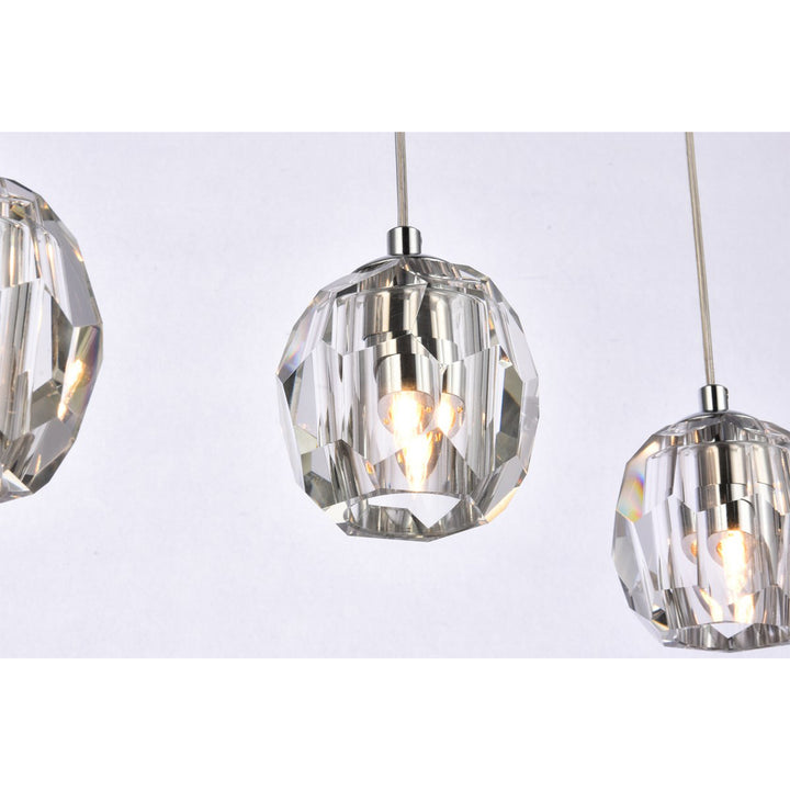 5 Lights Chrome Pendant - View 5 - Joshua Marshal