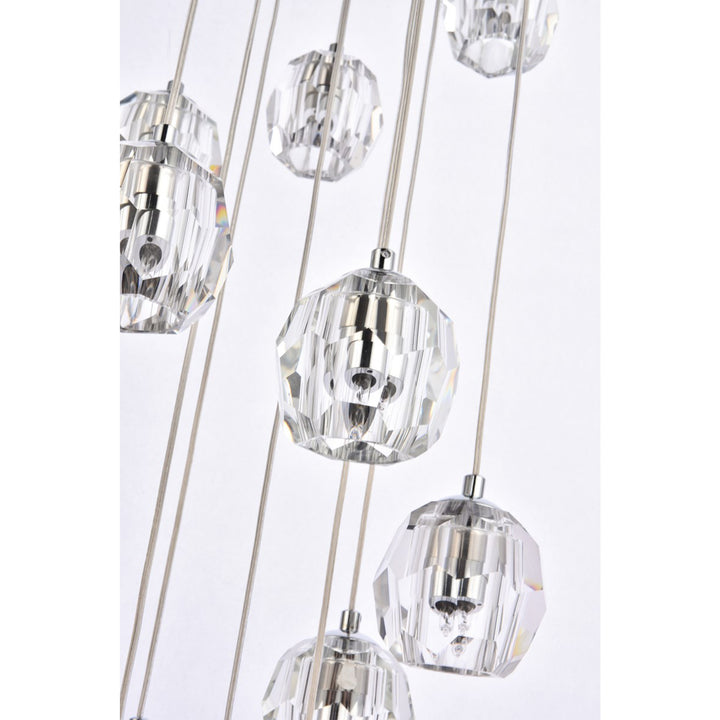 18 Lights Chrome Pendant - View 6 - Joshua Marshal