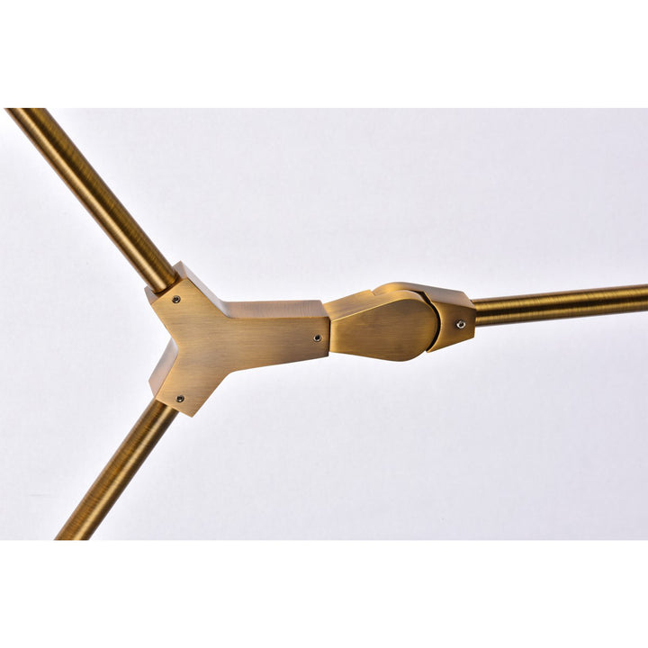 7 Lights Brass Chandelier - View 6 - Joshua Marshal