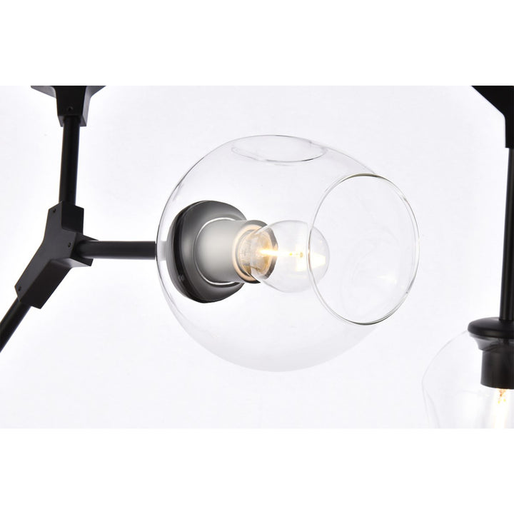 7 Lights Black Chandelier - View 5 - Joshua Marshal