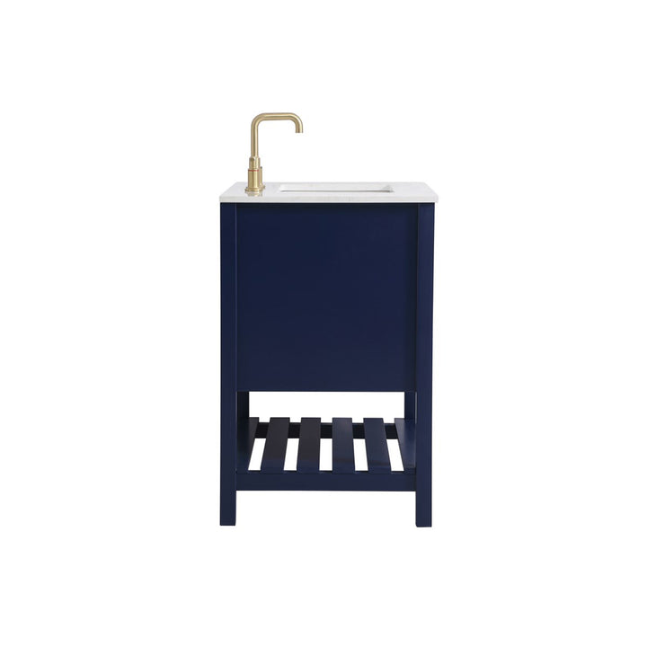 30 Inch Single Bathroom Vanity In Blue - View 4 - Joshua Marshal