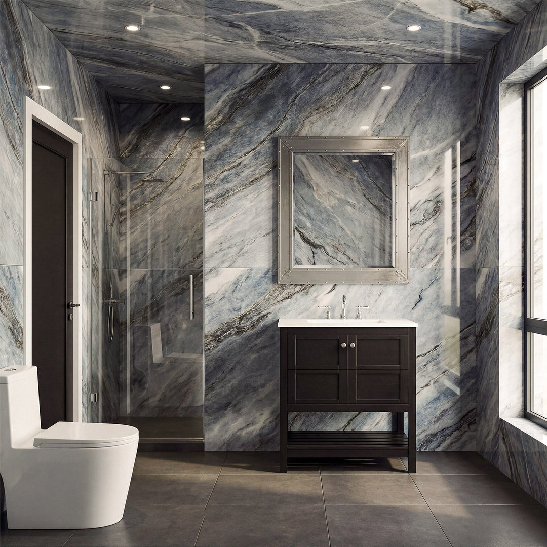 30 Inch Single Bathroom Vanity In Black - View 2 - Joshua Marshal