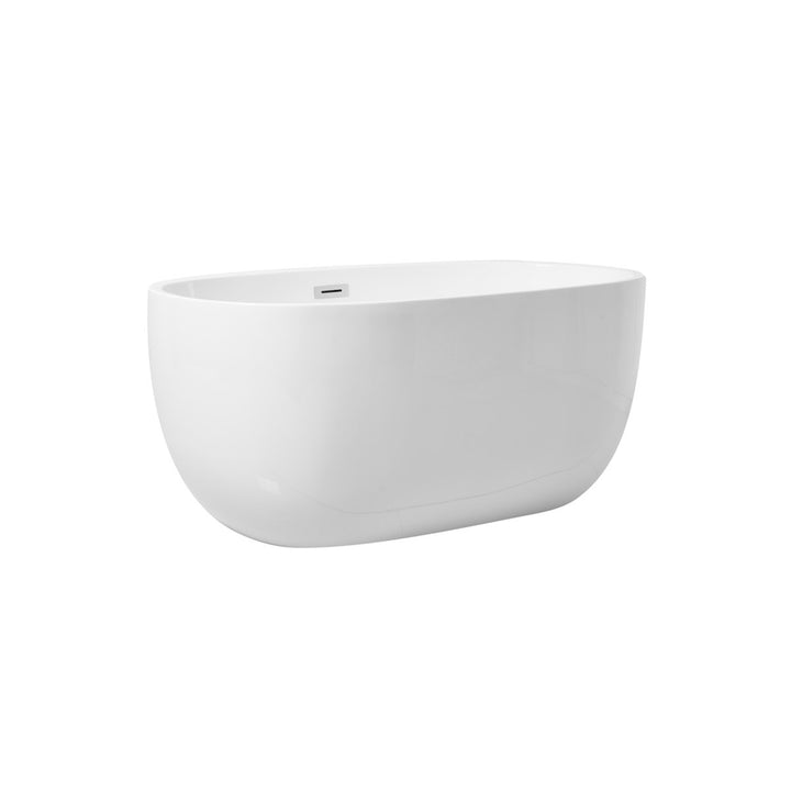 54 Inch Soaking Roll Top Bathtub In Glossy White - View 4 - Joshua Marshal