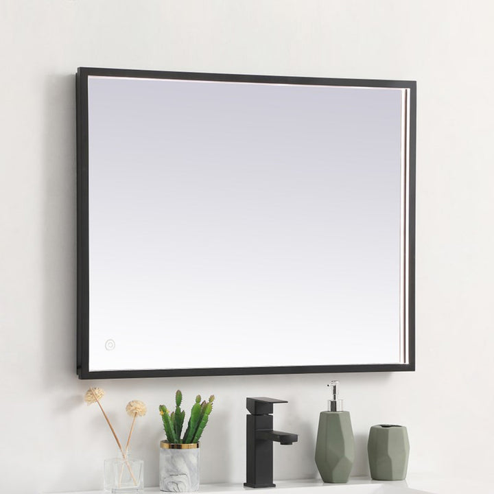 Black Led Mirror Black Finish - DECOR by Joshua Marshal