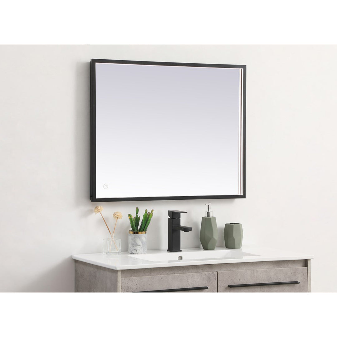 Black Led Mirror