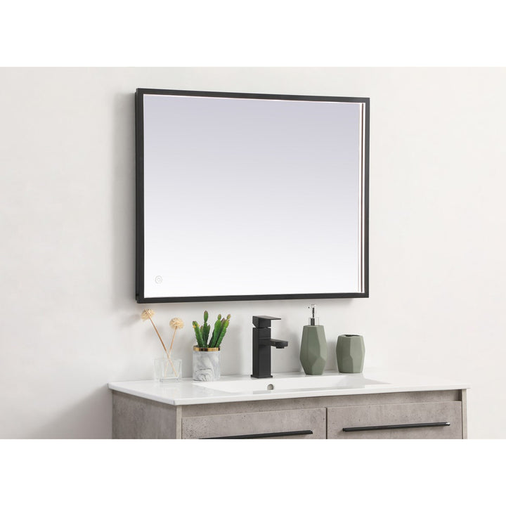 Black Led Mirror