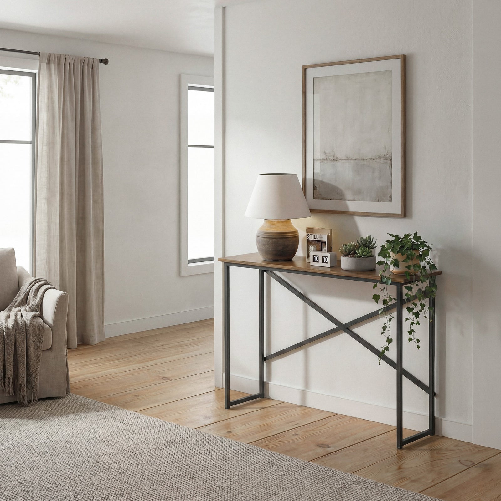 41 Inch Console Table In Natural Driftwood - View 2 - Joshua Marshal
