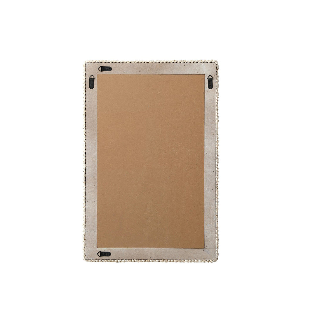 Rectangle Cornhusk Mirror 24X36 In Linen White - View 6 - Joshua Marshal