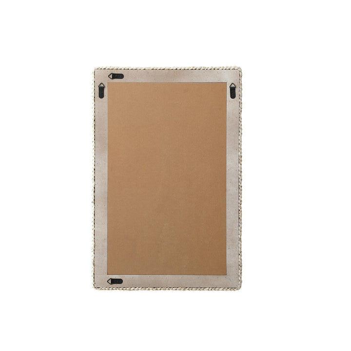 Rectangle Cornhusk Mirror 24X36 In Linen White - View 6 - Joshua Marshal