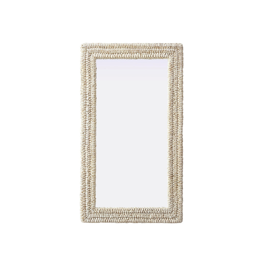Rectangle Cornhusk Mirror 24X42 In Linen White - View 3 - Joshua Marshal