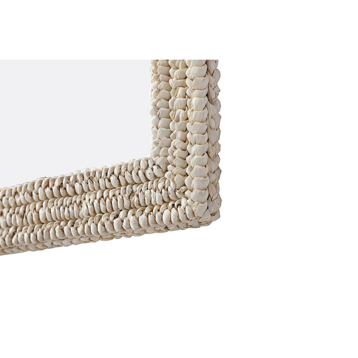 Rectangle Cornhusk Mirror 24X42 In Linen White - View 6 - Joshua Marshal