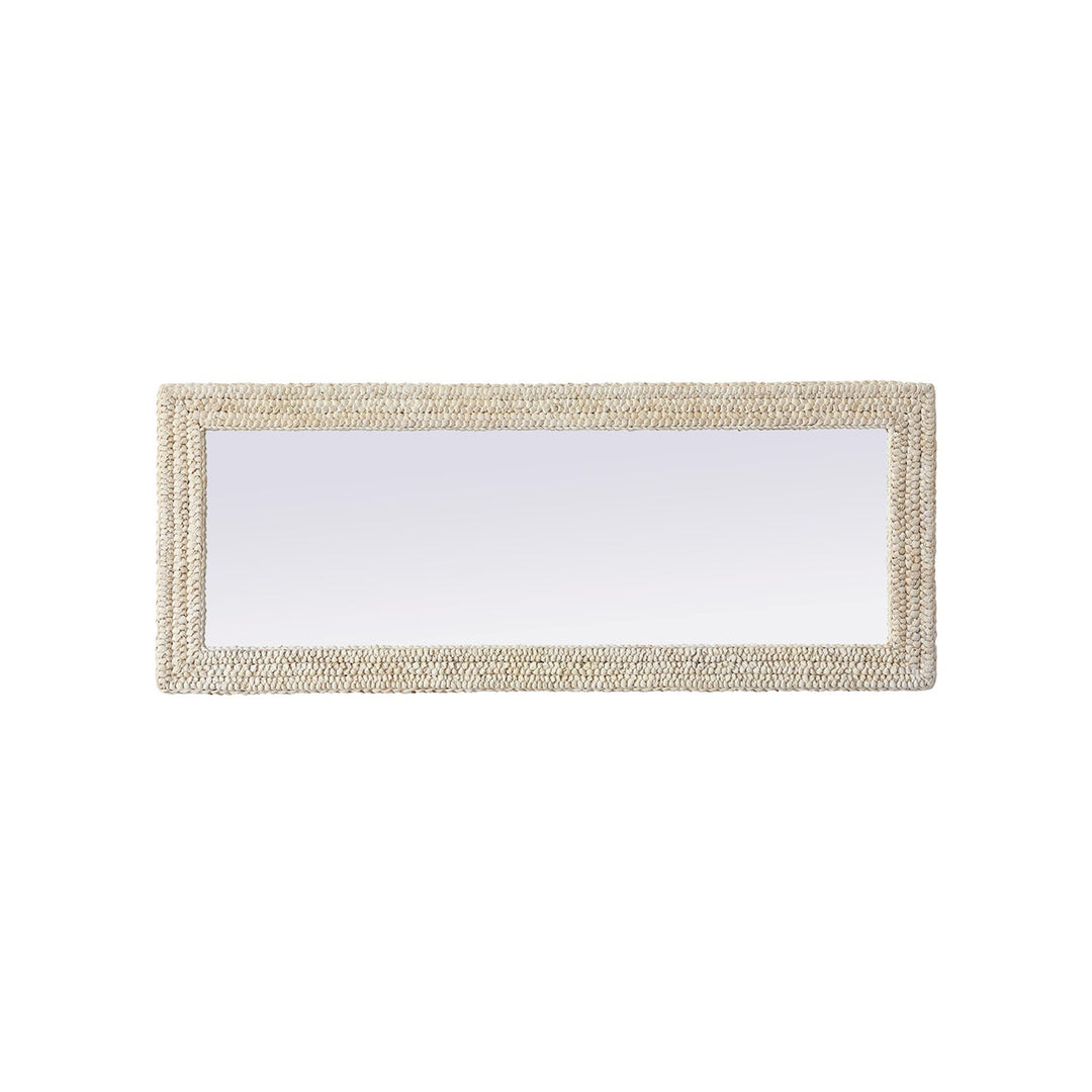 Rectangle Cornhusk Mirror 24X60 In Linen White - View 4 - Joshua Marshal