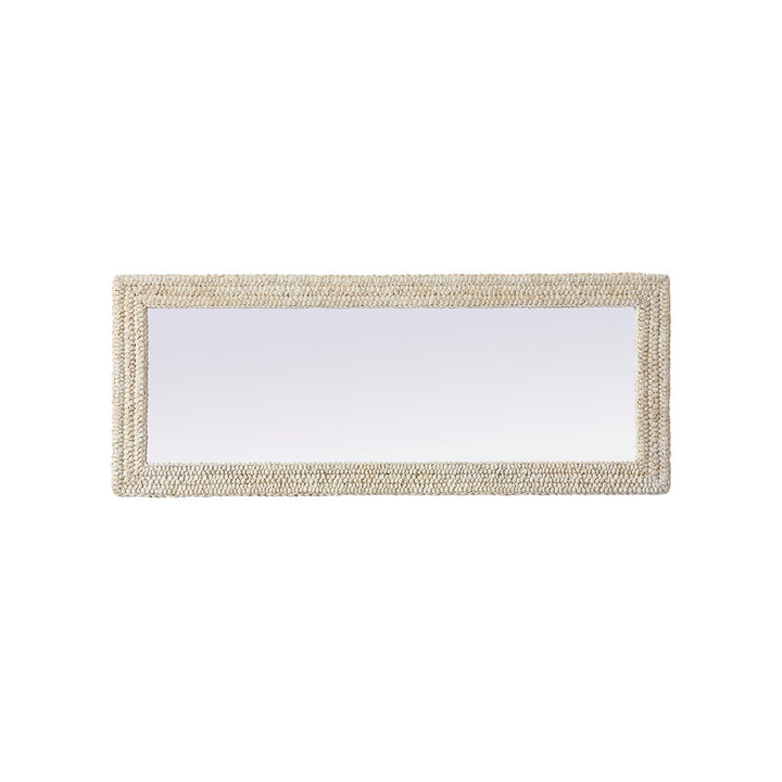 Rectangle Cornhusk Mirror 24X60 In Linen White - View 4 - Joshua Marshal
