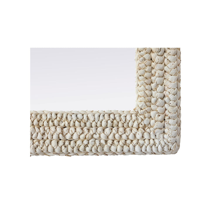 Rectangle Cornhusk Mirror 24X60 In Linen White - View 5 - Joshua Marshal