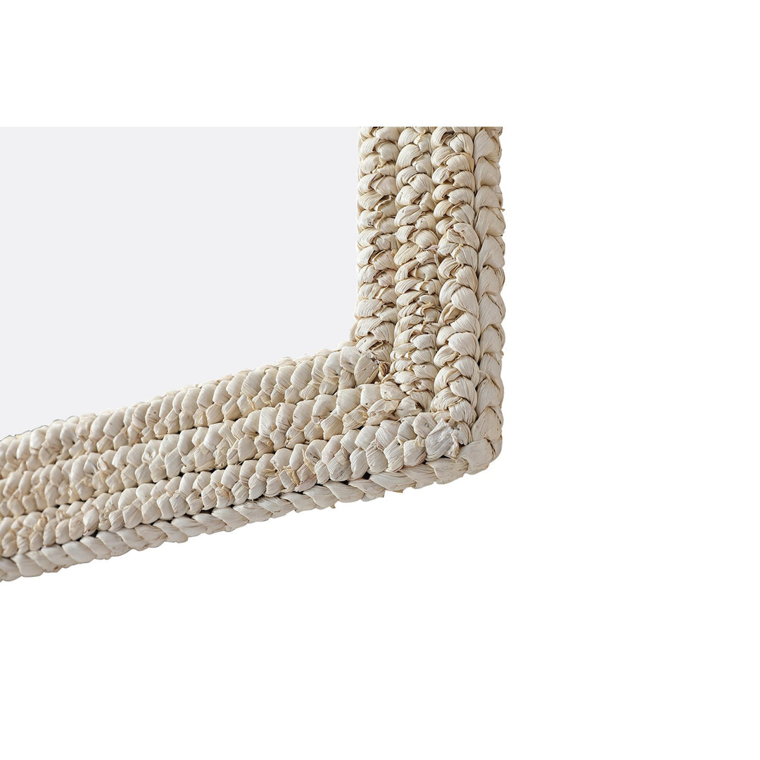 Rectangle Cornhusk Mirror 27X42 In Linen White - View 6 - Joshua Marshal