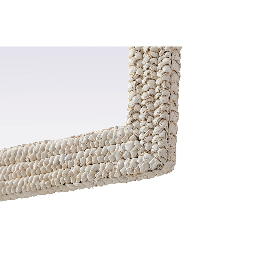 Rectangle Cornhusk Mirror 30X36 In Linen White - View 6 - Joshua Marshal