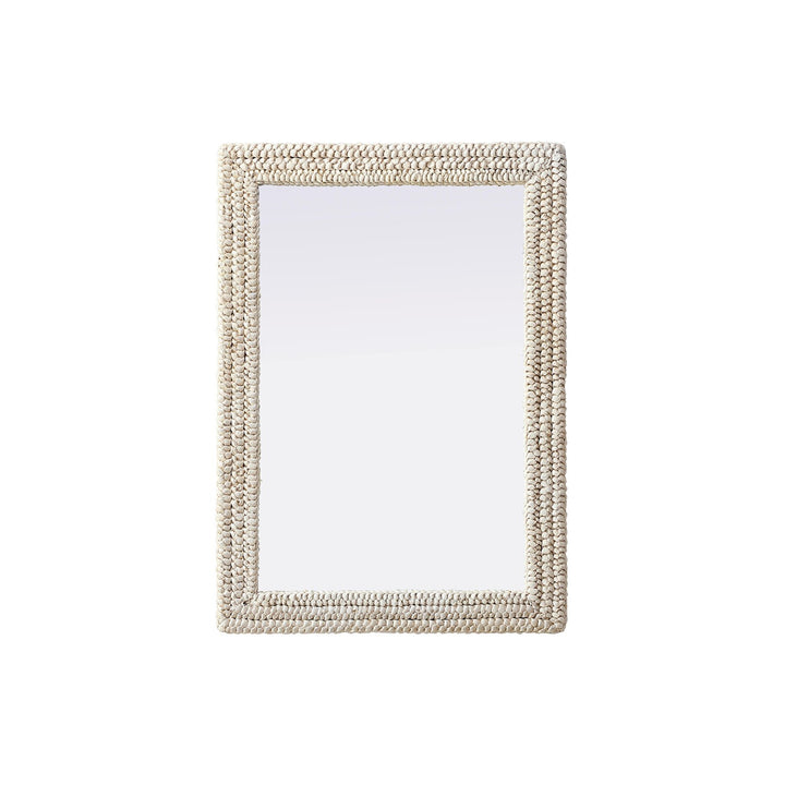 Rectangle Cornhusk Mirror 30X42 In Linen White - View 3 - Joshua Marshal