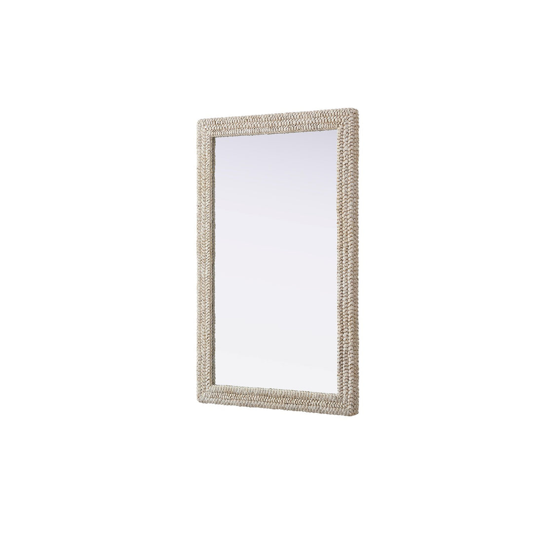 Rectangle Cornhusk Mirror 35X55 In Linen White - View 5 - Joshua Marshal