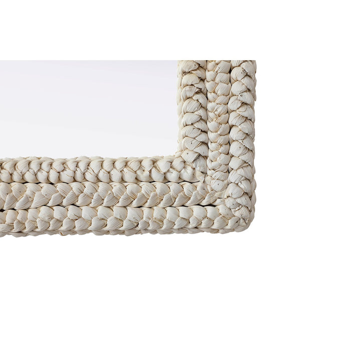 Rectangle Cornhusk Mirror 35X55 In Linen White - View 6 - Joshua Marshal