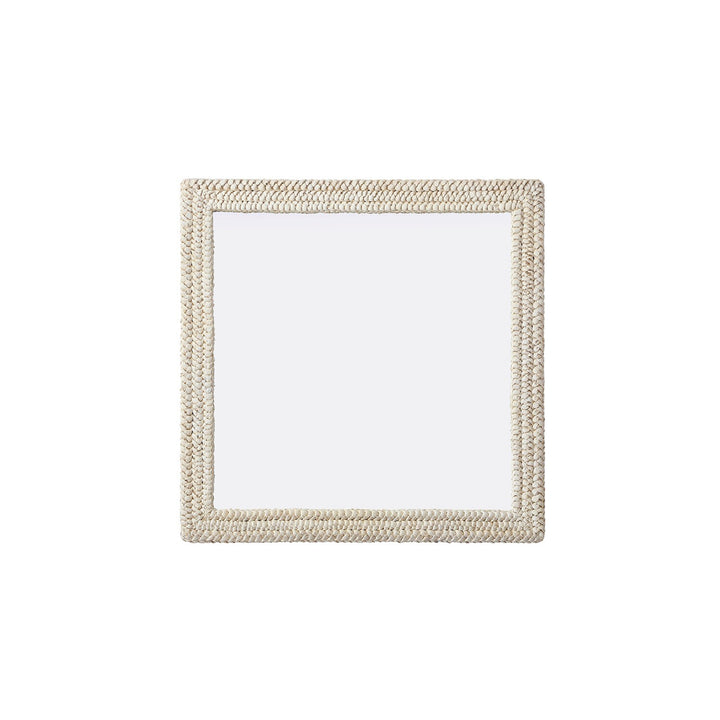 Rectangle Cornhusk Mirror 40X40 In Linen White - View 3 - Joshua Marshal