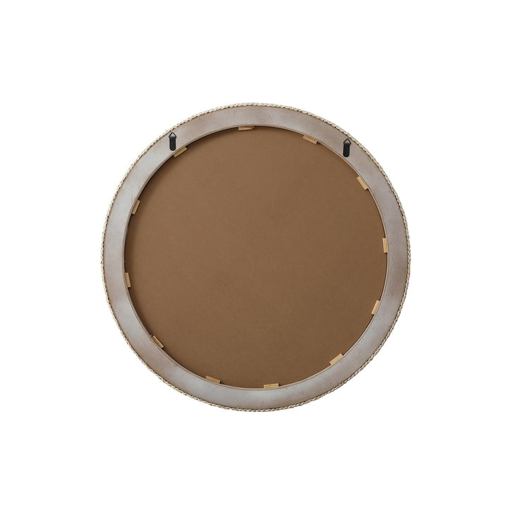 Round Cornhusk Mirror 42X42 In Linen White - View 5 - Joshua Marshal